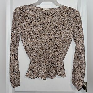 Sienna Sky Speckled Long Sleeve Blouse